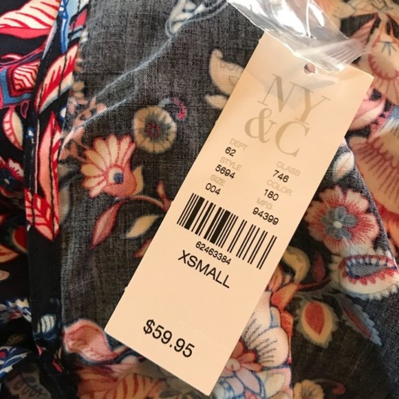 NewYork &C Cute floral red, blue and white romper - Picture 8 of 8